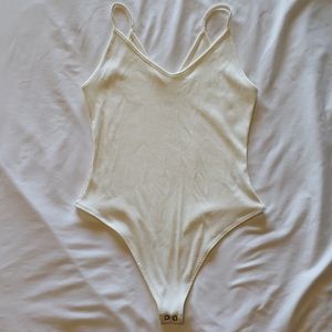 American Eagle Ribbed V-Neck Bodysuit